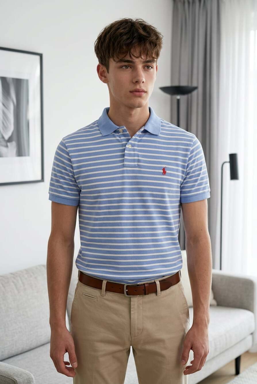 BOGO Polo Ralph Lauren Custom Fit Striped Cotton Polo Shirt